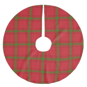 Rotes und grünes Kariertes Weihnachtsbaumrock Polyester Weihnachtsbaumdecke