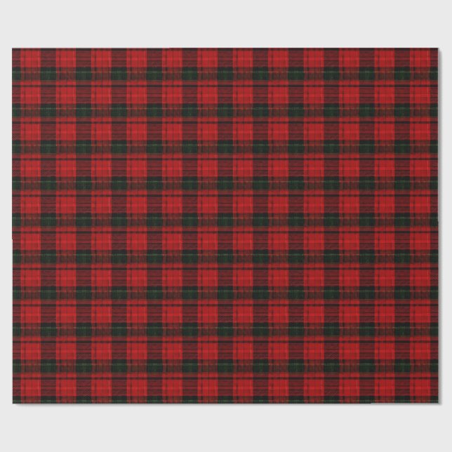 Rotes und grünes Karo-Geschenkpapier Geschenkpapier (Flach)