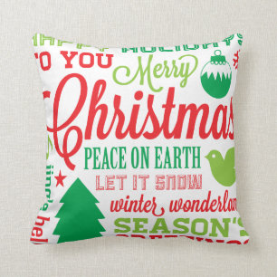 Rotes und grünes kissen