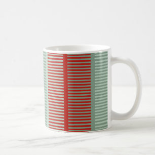 Rotes und grünes Muster Kaffeetasse