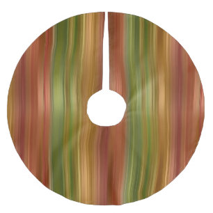 Rotes und grünes Streifen-Baumrock Polyester Weihnachtsbaumdecke