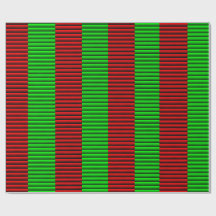 Rotes und grünes Streifenpapier