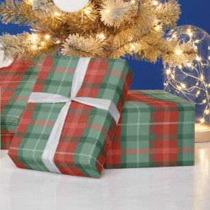Rotes und grünes Tartan Geschenkpapier