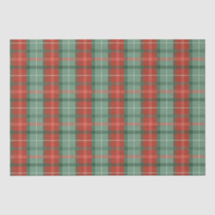 Rotes und grünes Tartan Seidenpapier