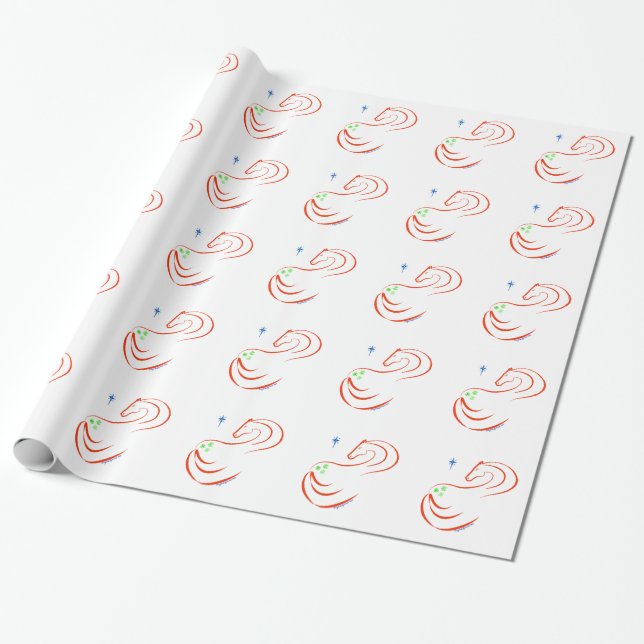 Rotes und grünes Weihnachtsgeschenk Geschenkpapier (Ungerollt)