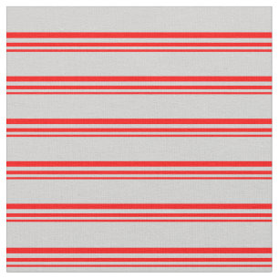 Rotes und hellgraues, farbiges Linse-/Streifenmust Stoff