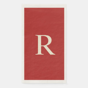 Rotes und Mit Monogramm Papierhandtuch Serviette
