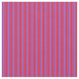 Rotes und mittleres Blatt Blau Streifen/Liniertes  Stoff
