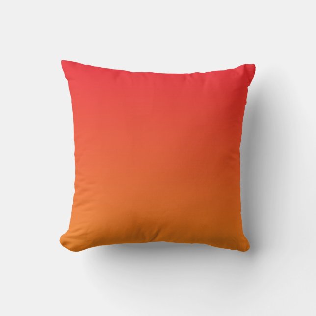 "Rotes und orange Ombre" Kissen (Vorderseite)