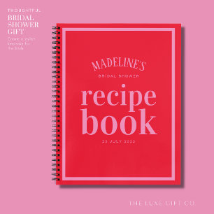 Rotes und rosa Brautparty Rezept Buch