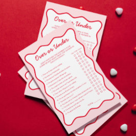 Rotes und rosa Brautparty unter dem Spiel