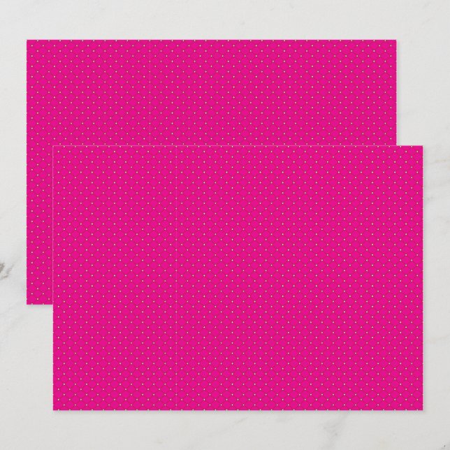 Rotes und rosa Polka-Dot-Papier mit gleichmäßiger  Einladung (Vorne/Hinten)