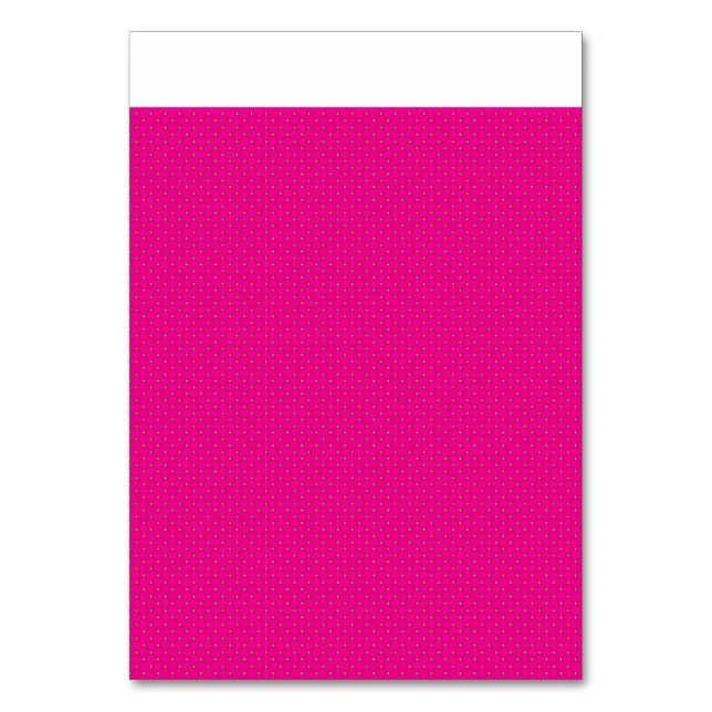 Rotes und rosa Polka-Dot-Papier mit gleichmäßiger  Tischnummer (Vorderseite)