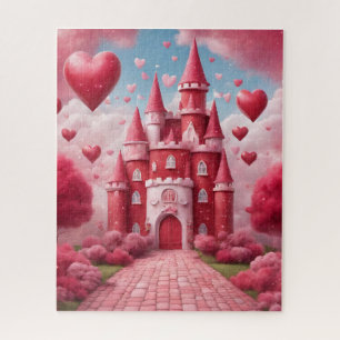 Rotes und rosa Schloss Puzzle