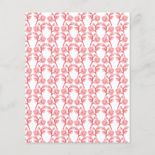 Rotes und rosafarbenes Packpapier mit wiederholend Flyer
