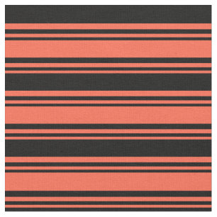 Rotes und schwarz gefärbtes Linse/Streifenmuster Stoff