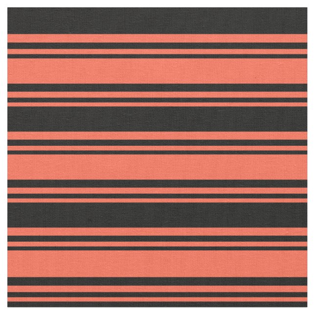 Rotes und schwarz gefärbtes Linse/Streifenmuster Stoff (Nahaufnahme)