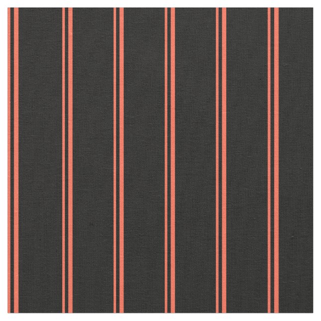 Rotes und schwarz gestrichenes Muster Stoff (Nahaufnahme)