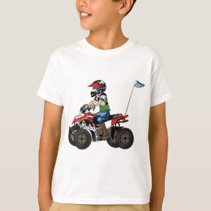 Rotes und schwarzes ATV Kind T-Shirt