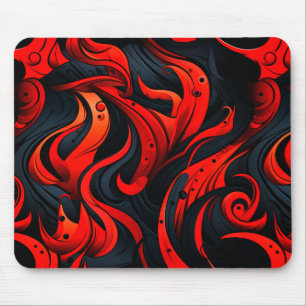 Rotes und Schwarzes Design Mousepad