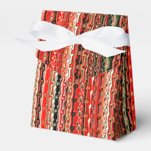 Rotes und schwarzes funky cooles Muster Geschenkschachtel