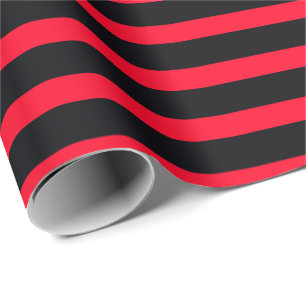 Rotes und schwarzes gewebtes Streifenpapier Geschenkpapier