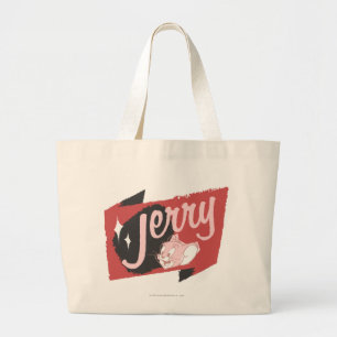 Rotes und schwarzes Logo Jerry Jumbo Stoffbeutel