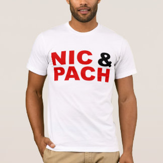 Rotes und schwarzes Logo NIC&PACH T - Shirt