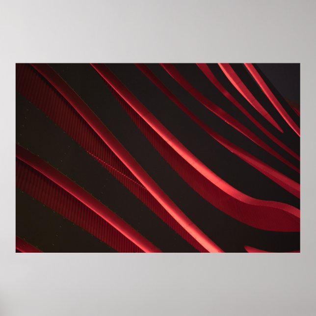 Rotes und schwarzes Logo Poster (Vorne)