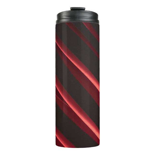 Rotes und schwarzes Logo Thermosbecher (Vorderseite)