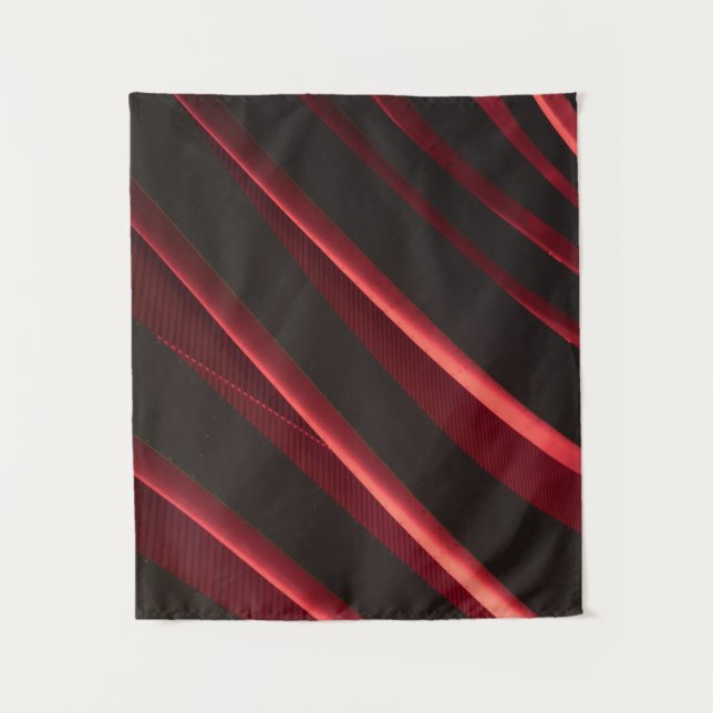 Rotes und schwarzes Logo Wandteppich (Vorderseite)