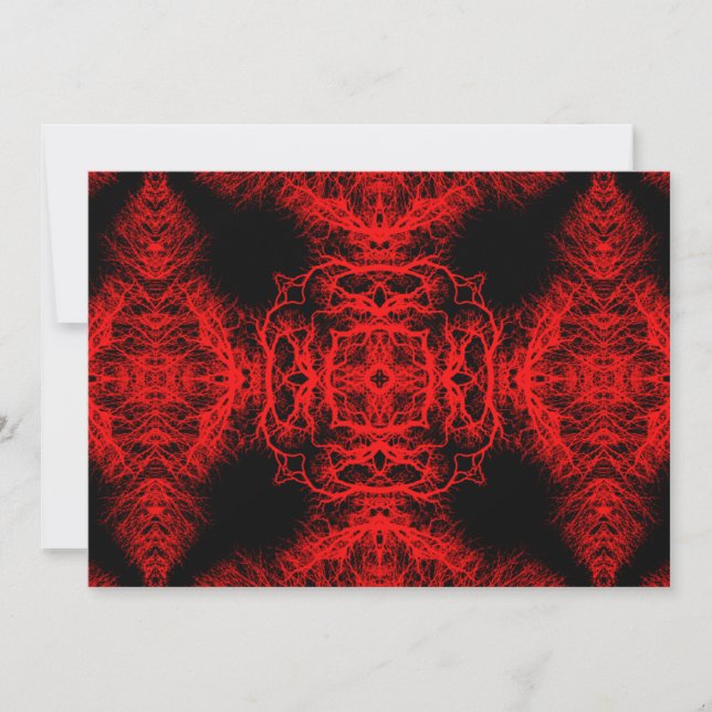 Rotes und schwarzes Muster Einladung (Vorderseite)