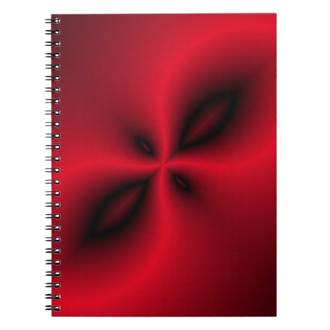 Rotes und schwarzes Muster Notizblock (Vorderseite)