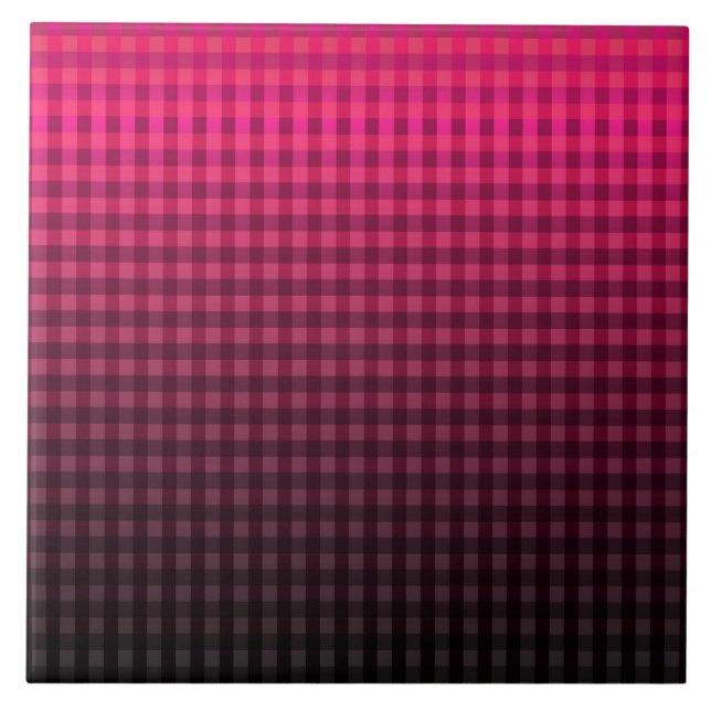 Rotes und schwarzes Prüfmuster Fliese (Vorderseite)