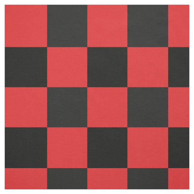 Rotes und schwarzes Schachbrettmuster Stoff (Muster)