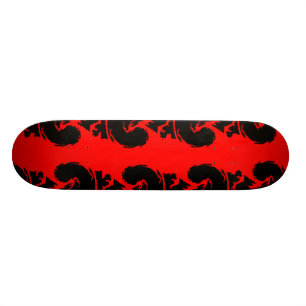 ROTES und SCHWARZES Skateboard