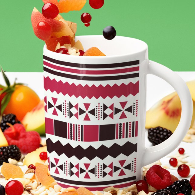 Rotes und schwarzes Tribal-Muster Kaffeetasse (Mugs)