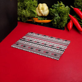 Rotes und schwarzes Tribal-Muster Schneidebrett