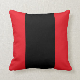 Rotes und schwarzes Wurfs-Kissen Kissen