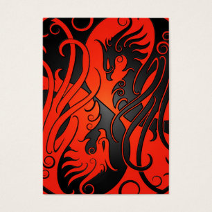 Rotes und schwarzes Yin Yang Phoenix