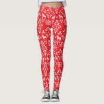 Rotes und weißes Dala Pferdchen Kunstmuster Leggings<br><div class="desc">Festliche und lustige Leggings mit einem Muster schwedischer Dalapferde und volkstümlichen Dekorationen sind Skandi cool in Kirschrot und Weiß. Verpaaren Sie sich mit einem klobigen,  überdimensionalen Messe-Pullover für ein gemütliches und stilvolles Ambiente.</div>