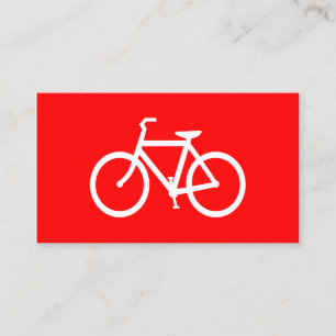 Rotes und weißes Fahrrad Visitenkarte