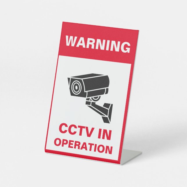 Rotes und weißes, feines Warnsystem-Metall A-Rahme Sockelschild (Vorderseite)