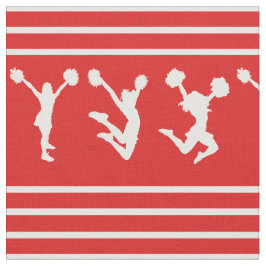 Rotes und weißes gestreiftes Cheerleading oder Pom Stoff