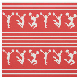 Rotes und weißes gestreiftes Cheerleading oder Pom Stoff
