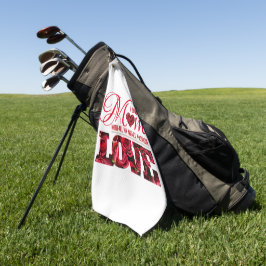 Rotes und Weißes Herz Moderner Tag der Niedlichen  Golfhandtuch