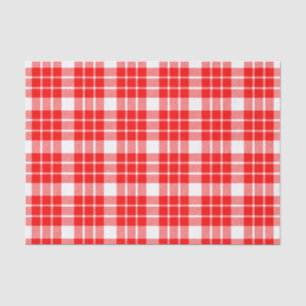 Rotes und weißes Kariertes Gewebepapier Seidenpapier