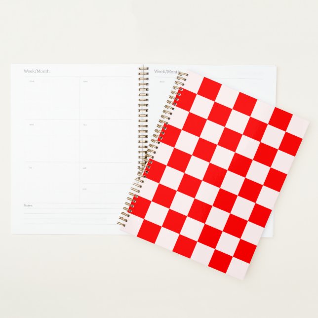 rotes und weißes kariertes Muster Planer (Anzeige)