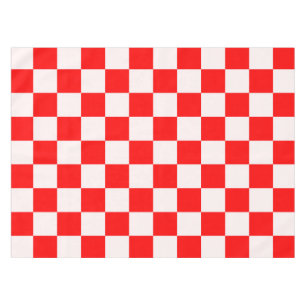 rotes und weißes kariertes Muster Tischdecke