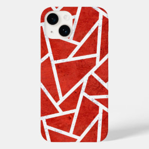 Rotes und weißes Mosaikmuster Case-Mate iPhone 14 Hülle